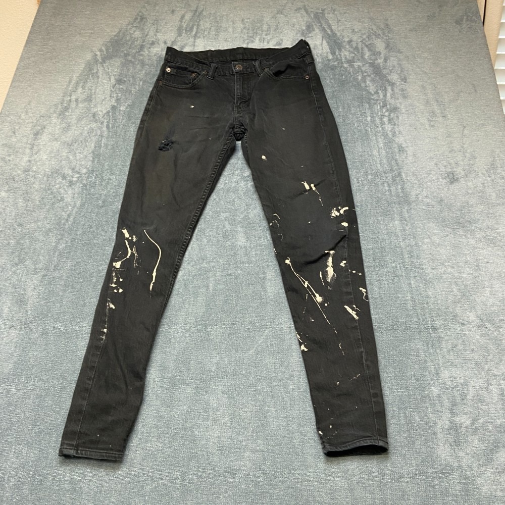 Levi's 511 Jeans Mens 29x32 Black Denim Dark Wash All Seasons Skinny Leg Cozy
